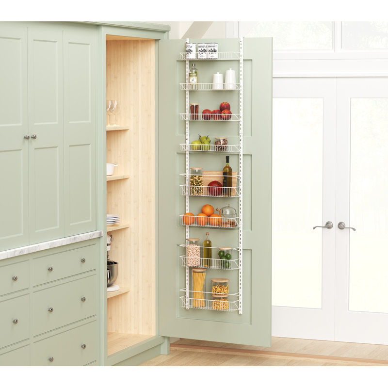 Closetmaid 8-Tier All-Ages Wire Wall and Door Rack, White - Thumbnail 4