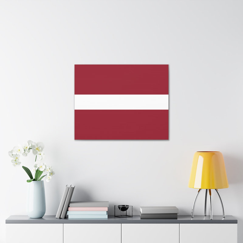 «Latvia Country Flag» sur toile, H 14 po x l 11 po