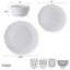 Abigail 12-Piece Lightweight Chip-Resistant Bone China Dinnerware Set, Service for 4