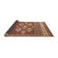Tapis brun contemporain Lizard-726135007