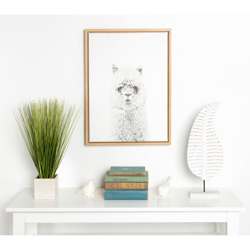 «Hairy Alpaca» par Simon Te, reproduction d'art sur toile encadrée, Naturel, H 24 po x l 18 po x P 1,63 po