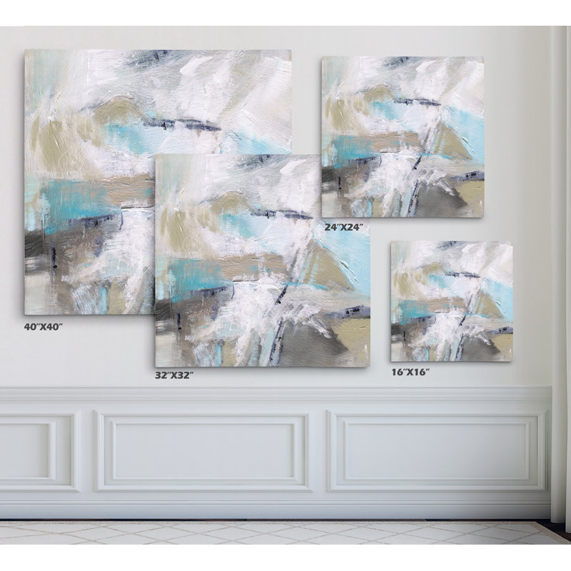 'Perpendicular' - Painting Print, Wrapped Canvas, 16" H x 16" W x 1.5" D
