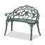 Elegant Aeruginous Cast Aluminum Patio Bench-1062887235