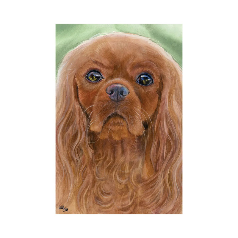 Ruby Slippers - Cavalier King Charles Spaniel by Judith Stein - Wrapped Canvas Painting, 66.04cm H x 45.72cm W