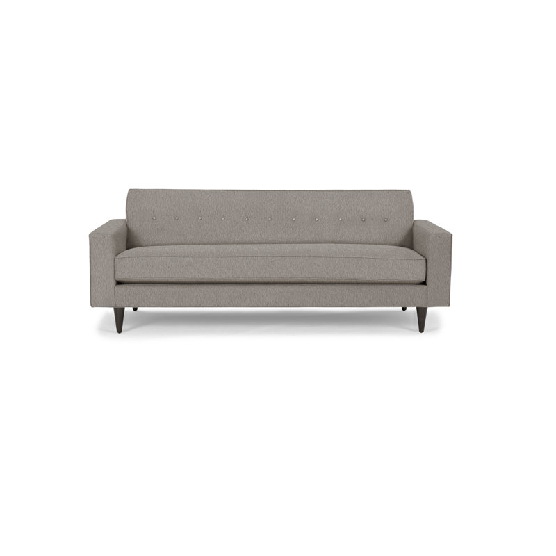 Floyd Upholstered 88'' Sofa, Wenge, Smoke Polyester