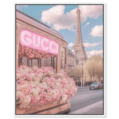 Pink Glam in Paris Canvas Print Fashion Art by Art Remedy