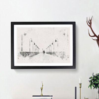Couple upon the Pier - Picture Frame Painting Print