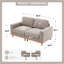 Causeuse rembourrée Mid-Century avec pieds en bois-389006989