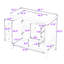 Meuble-lavabo simple autoportant moderne Tyshiem avec lavabo en céramique et grand rangement-1515231666