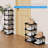 6 Tier Narrow Shoe Storage Rack, Compact Single Shoerack Stand For Slim Space-777073626-777073627