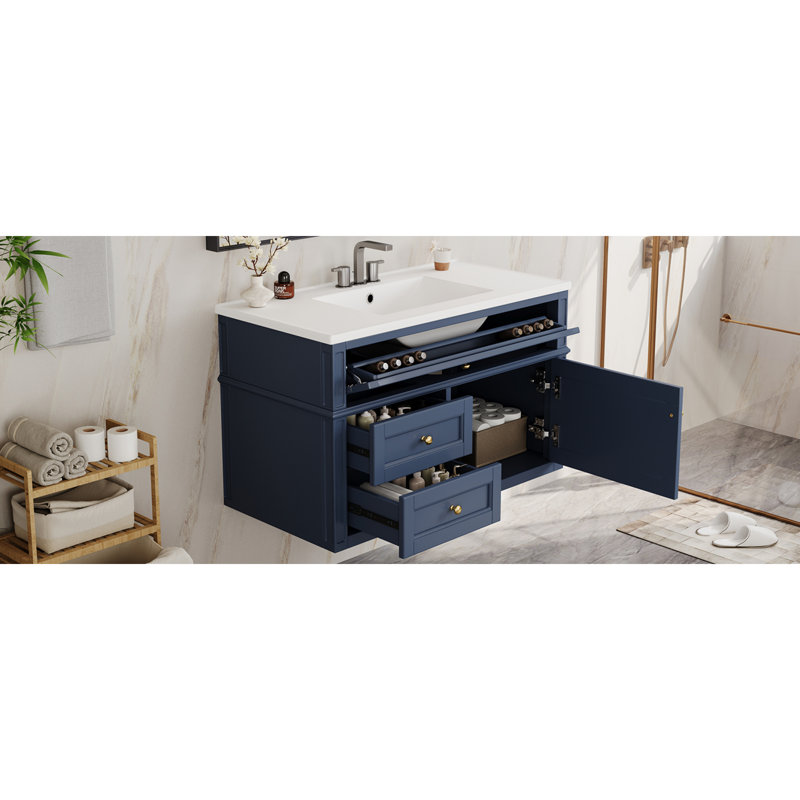 Meuble-lavabo moderne en MDF (doit inclure le meuble-lavabo et le lavabo)