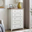 Armoire moderne 5 tiroirs beige - option de rangement polyvalente
