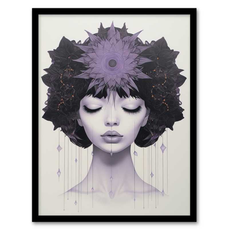 Love In Lavender Lilac Portrait Meditate - Single Picture Frame Print