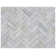 Mosaic Leather Cowhide Chevron Area Rug in Ivory