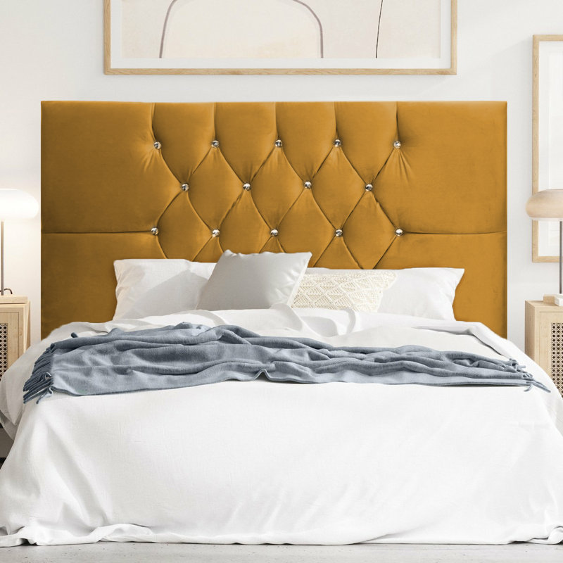 Haviland Upholstered Headboard, Small Single (2'6), Mustard