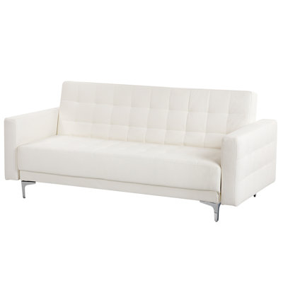 Finnegan 3 Seater Faux Leather Sleeper