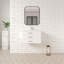 Ensemble de meuble-lavabo mural simple 30 po avec comptoir en céramique blanche avec tablette droite Aurilla-559038130