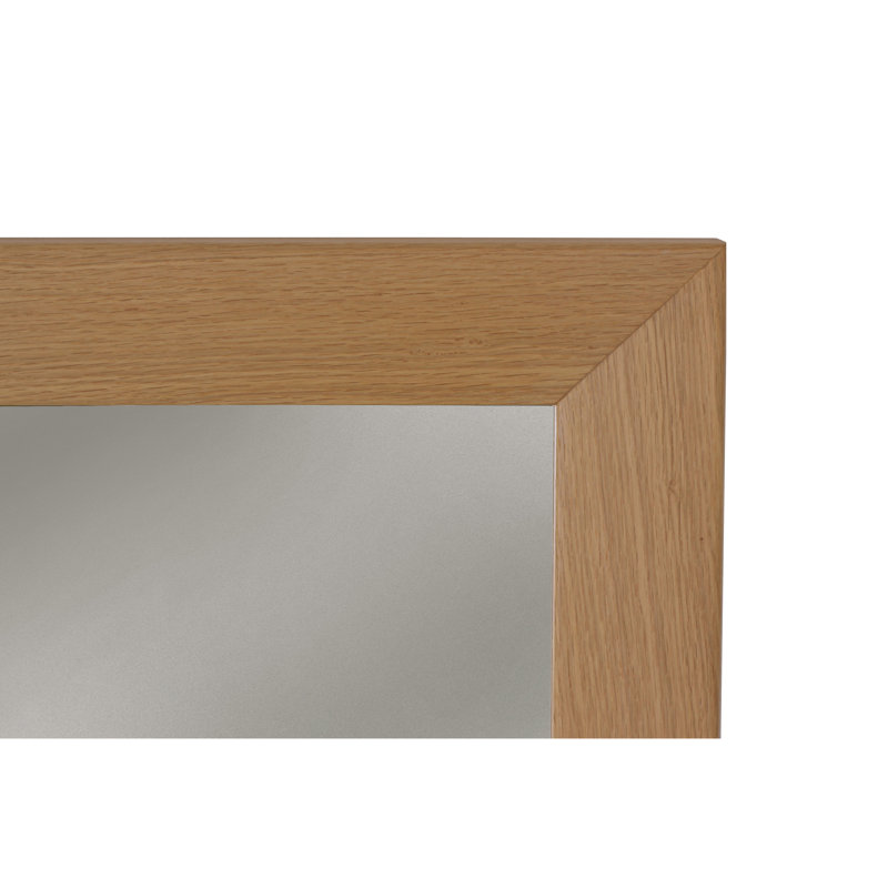Alfret Wood Flat Wall Mirror