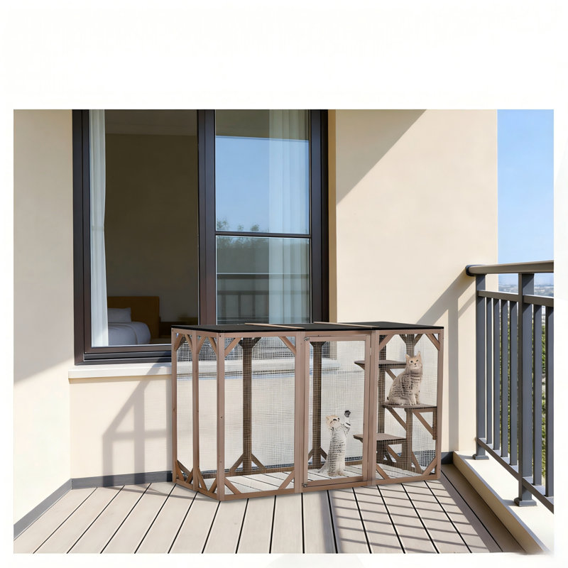 Enclos pour chat en bois The Lookout