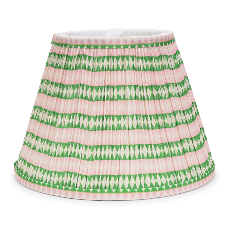 Riza Fabric Empire Pendant Shade ( Clip On ) in Pink, 22cm H x 41cm W x 41cm D