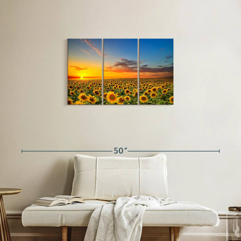 Crépuscule champ de tournesol Alvord, H 20 po x l 33 po