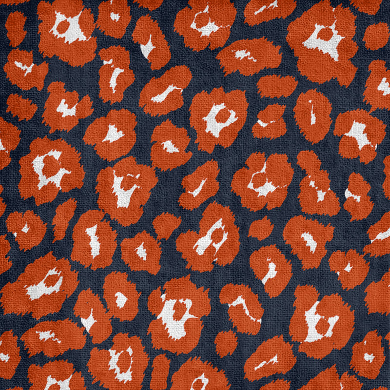 Garp Bath Towel, Polyester/Cotton Blend, Dark Navy/White/Orange