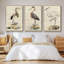 Antique Heron I, ensemble de 3 toiles encadrées sur toile-97759473-97759471