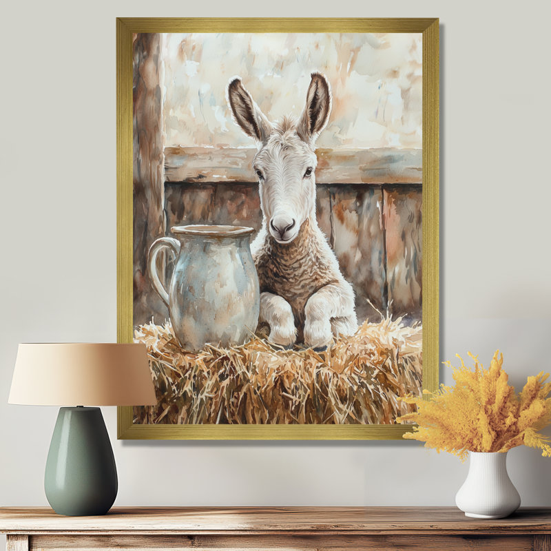 Dugue - Animals Wall Art Living Room, 20" H x 12" W, Reproduction encadrée d'une seule photo, Gold