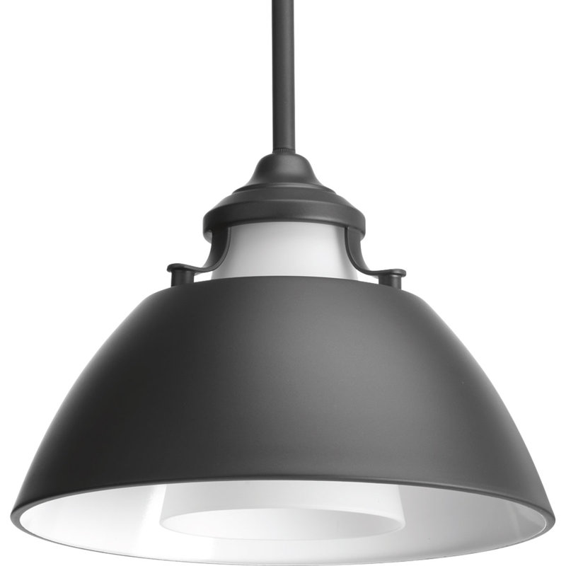 Haner 1 - Light Polished Nickel Single Pendant, Graphite