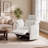 Power Rocker Recliner Chair With Phone Holder USB Charging Port And Side Pockets, 210° Swivel Nursery Reclining Chair With Adjustable Backrest And Footrest-1650055857