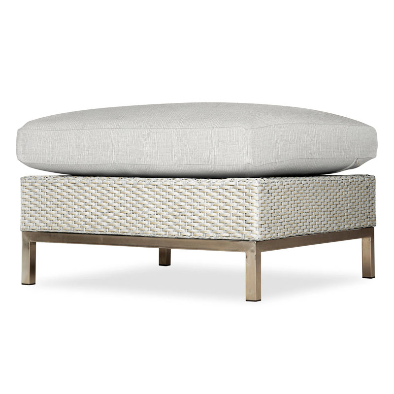 Elements Outdoor Ottoman, Cottage Pepper, Antique White