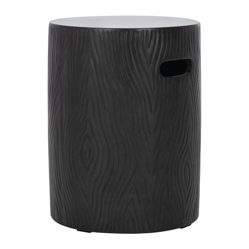 McBrine Concrete Top End Table, Black