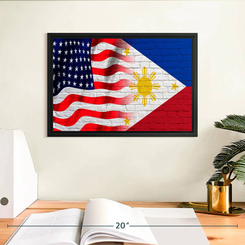 Borges USA And Philippines Flag, 9" H x 13" W