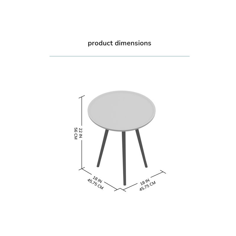 Table d'appoint Zoey, Noir