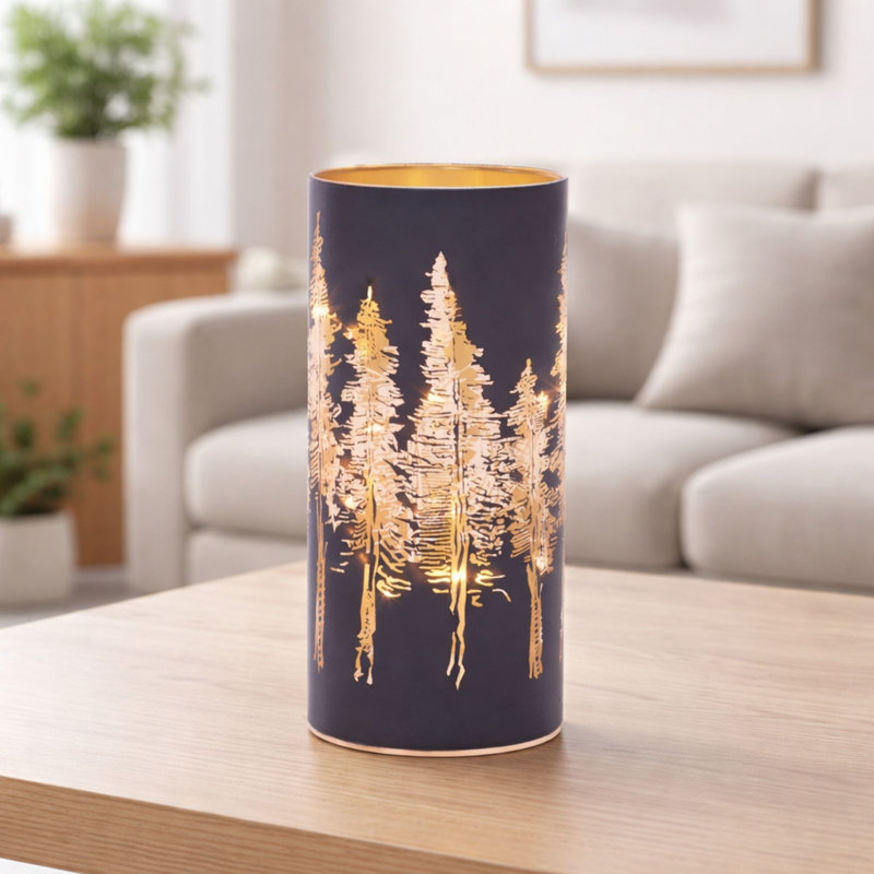 LED Star Printed Luminary 8"H, Pine Tree