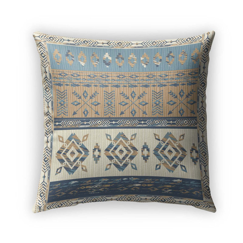  Housse et insert de coussin carré indien Indian, 16 po x 1 po