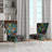 Color Coding Circular Geometry On Black - Upholstered Contemporary Side Chair, Geometric Abstract Accent Chair-1315955805