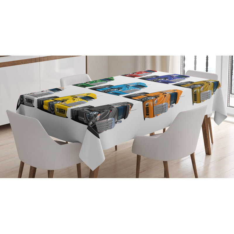 Geometric Tablecloth, 70" L x 52" W