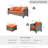 Townsey 5 - Person Patio Conversation Set with Cushions-590621899-629897540