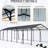 12*32 Ft, Large Outdoor Metal Carport, Galvanized Steel Frame, Stable On Various Surfaces, Parties, Trade Shows, Rust - Heavy Duty Ft Powder Coated Tube, Different Floor Types-124474882-124474878