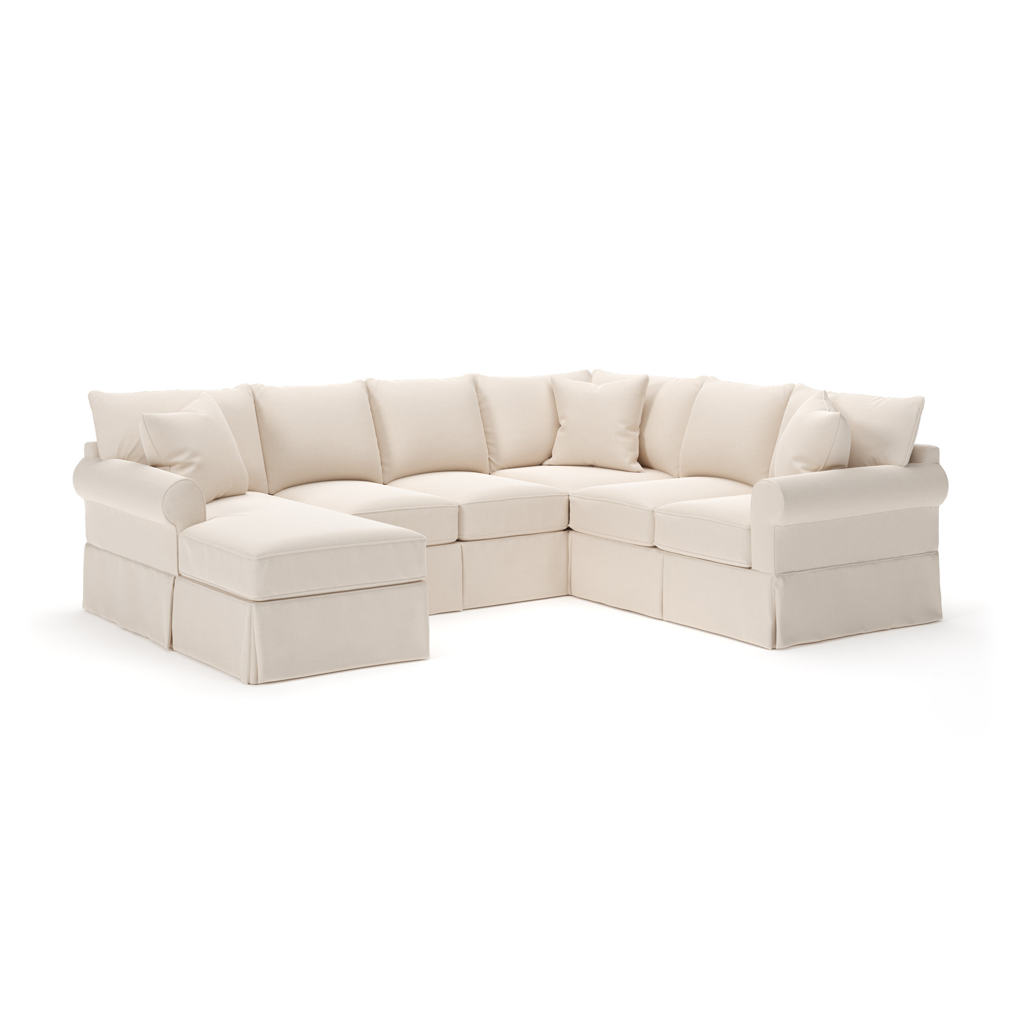 Amari Upholstered U-Sectional, Canvas Canvas Sunbrella® Canvas, Left Hand Facing