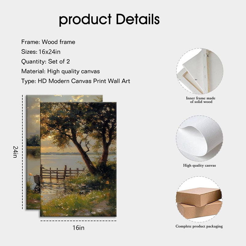 2 Piece Wrapped Canvas Print