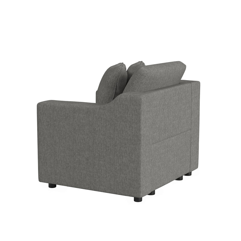 Lockheart 32" Accent Chair Slope Arm Gray, Smoke
