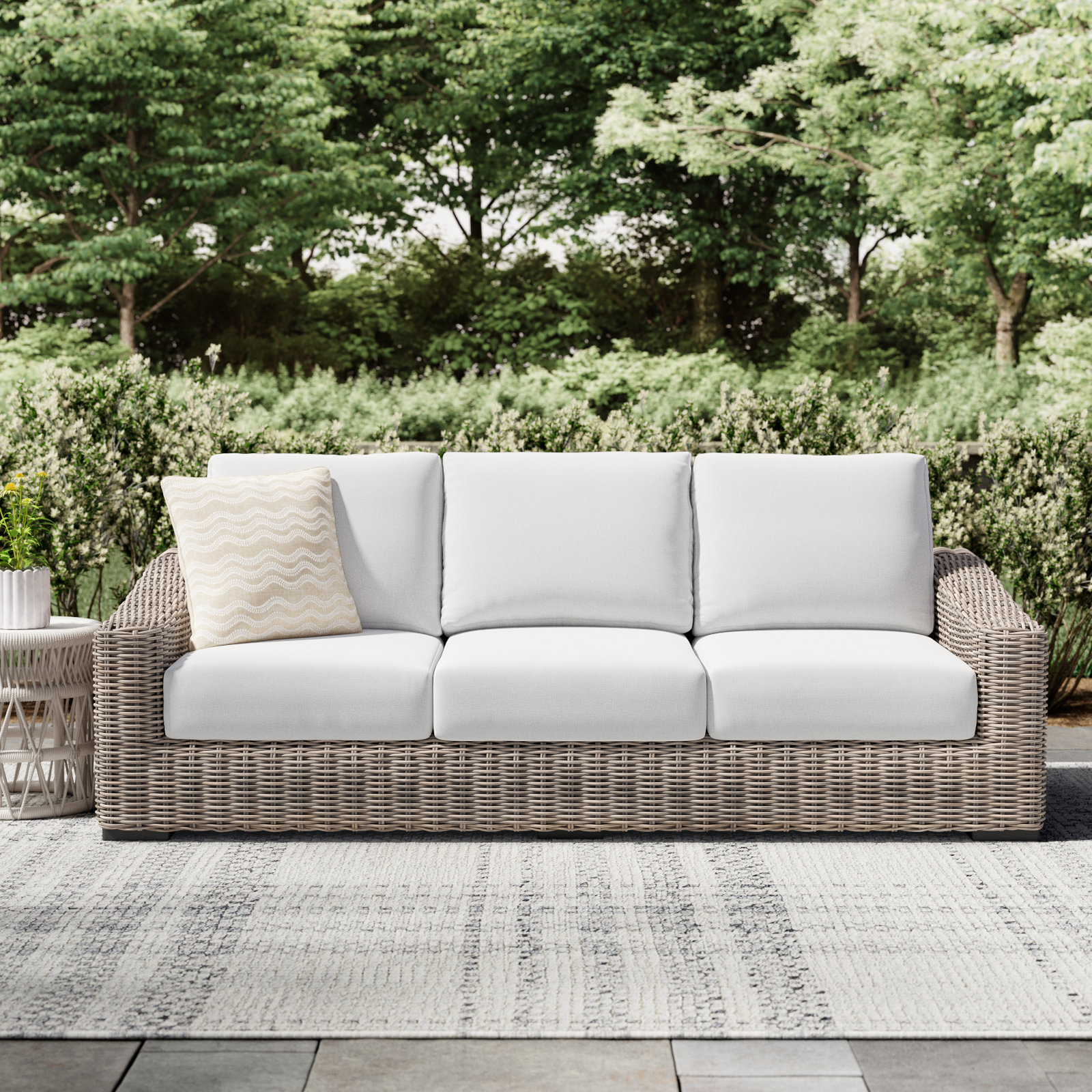 Sommer 91" Patio Sofa, White