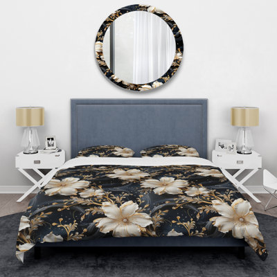Ensemble de housse de couette en marbre Victorian Opulence