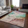 Premium Machine Washable Cerrito AMF521 Teal 8' x 8' Round Rug