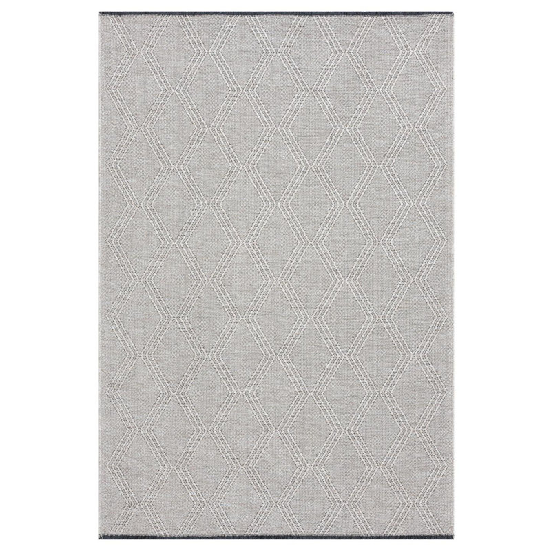 Modern Farmhouse Diamond Pattern Non-Slip Washable Rug, Rectangle 8' x 10'