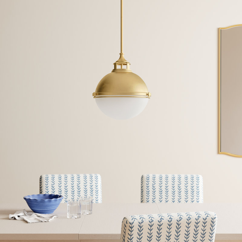 Kyoto 2 - Light Dimmable Globe Chandelier, 14.5" H x 13.5" W x 13.5" D, Satin Brass