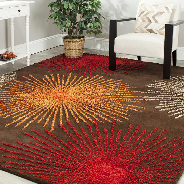 Tapis en laine et viscose touffeté à la main Amier Soho