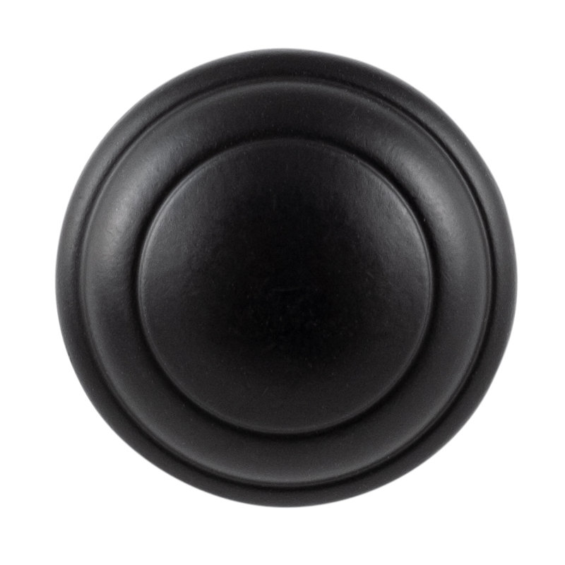 Zephyr 1 1/4" Diameter Circle Knob Multipack, Matte Black